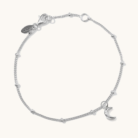 Tiny Moon Bracelet Silver